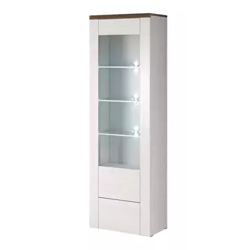 Buy Larona 05 Tall Display Cabinet Oak Sibiu Larche, Colour: Oak Sibiu Larche, Width: 65 from Furnituretta