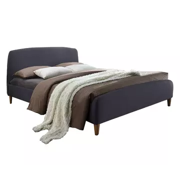 Buy Geneva Dark Grey Fabric Double Bed, Colour: Dark Grey, Size: 4ft 6/Double, Item Width: 148 from Furnituretta