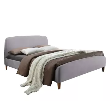 Buy Geneva Light Grey Fabric King Size Bed, Colour: Light Grey, Size: 5ft/King , Item Width: 163 from Furnituretta