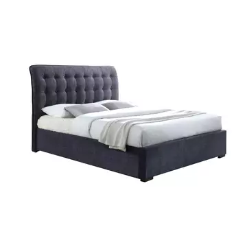 Buy Hamilton Dark Grey Fabric Bed King Size, Colour: Dark Grey, Size: 5ft/King , Item Width: 159 from Furnituretta