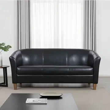Buy Claridon 3 Seater Sofa PU Black, Colour: Black, Width: 170 from Furnituretta