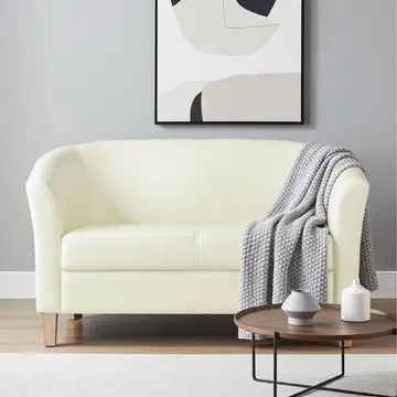 Buy Claridon 2 Seater Sofa PU Cream from Furnituretta