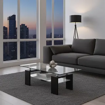 Buy Telford Coffee Table High Gloss Black, Colour: Black from Furnituretta