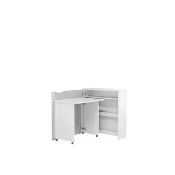 Buy Work Concept Slim Convertible Hidden Desk White Gloss 90cm, Colour: White Gloss, Width: 90, Side: Left from Furnituretta