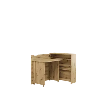 Buy Work Concept Slim Convertible Hidden Desk Oak Artisan 90cm, Colour: Oak Artisan, Width: 90, Side: Left from Furnituretta