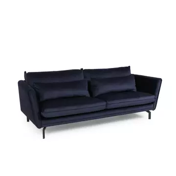 Buy Elford Fabric Sofa 3S Navy, Colour: Navy from Furnituretta
