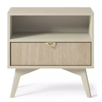 Buy Forest Bedside Table Beige 54cm, Colour: Beige, Width: 54 from Furnituretta