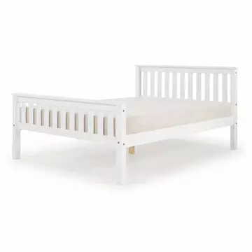 Buy Manila HFE Pine Bed Double White, Colour: White, Size: Double from Furnituretta