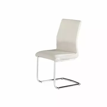 Buy Honora PU Chairs Chrome & White (2s) from Furnituretta