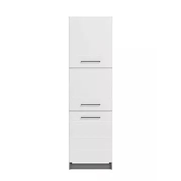 Buy Prescot Tall Kitchen Larder Unit Pantry Cupboard White High Gloss and Grey from Furnituretta
