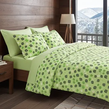 Buy Double Size Cotton Duvet Cover Button Fastening Fitted Sheet from Furnituretta