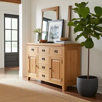 Buy Acorn Solid Oak Sideboard Large 2 Doors & 6 Drawers from Furnituretta