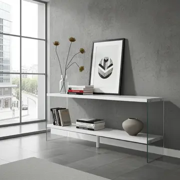 Buy Marco White High Gloss & Glass Sideboard from Furnituretta