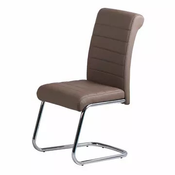 Buy Astra PU Chairs Chrome & Brown (2s), Colour: Brown from Furnituretta