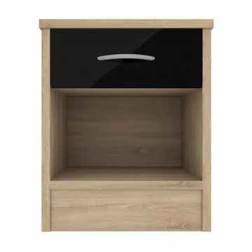 Buy Bardalona Bedside Black Gloss, Colour: Black from Furnituretta
