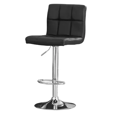Buy Cubik Bar Stool PU Chrome & Black (2s), Colour: Black from Furnituretta