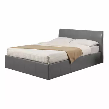 Buy Fusion Storage PU King Size Bed Grey, Colour: Grey, Size: King Size from Furnituretta