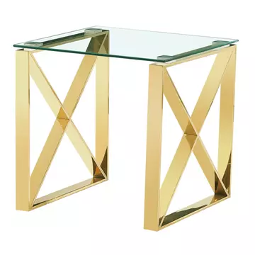 Buy Ningbo Gold Clear Glass Lamp Table from Furnituretta
