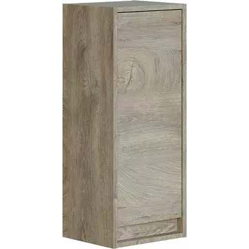 Buy Sandy Grey Oak Effect 1 Door Wall Mounted Floating Bathroom Cupboard from Furnituretta
