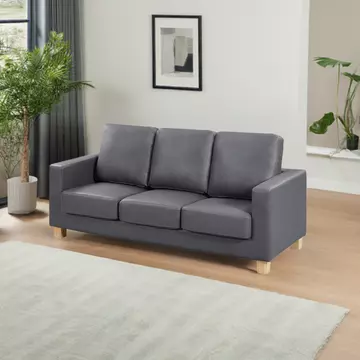 Buy Chesterfield 3 Seater Sofa PU Grey from Furnituretta