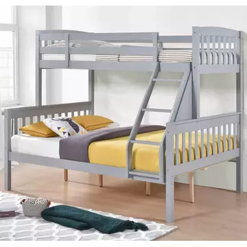 Buy Ashbrook Solid Wood Triple Bunk Bed Grey, Colour: Grey from Furnituretta