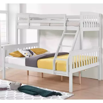 Buy Ashbrook Solid Wood Triple Bunk Bed White, Colour: White from Furnituretta