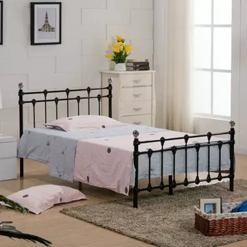 Buy Rochelle Double Bed Black, Colour: Black, Size: Double from Furnituretta