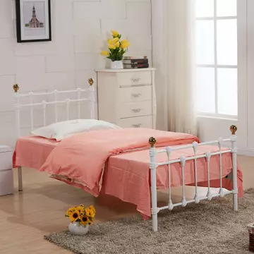 Buy Rochelle Single Bed White, Colour: White, Size: Single from Furnituretta