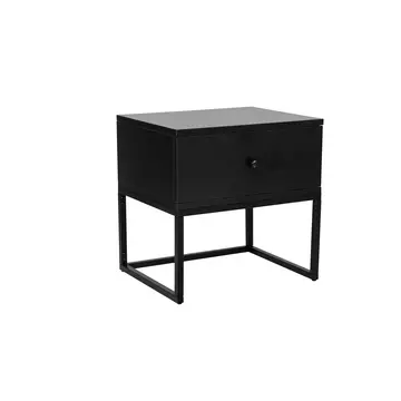 Buy Rozelle Bedside with Black metal legs from Furnituretta