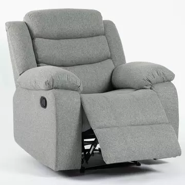 Buy Turin Recliner Fabric 1 Seater Grey from Furnituretta
