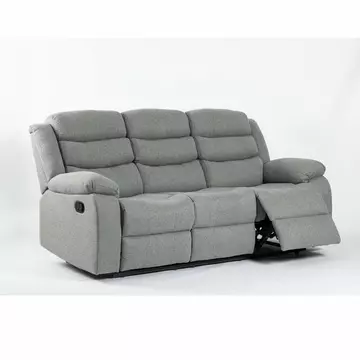 Buy Turin Recliner Fabric 3-Seater Grey from Furnituretta