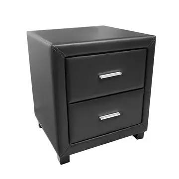 Buy Dorset 2 Drawer Bedside Cabinet Black, Colour: Black, Width: 47 from Furnituretta