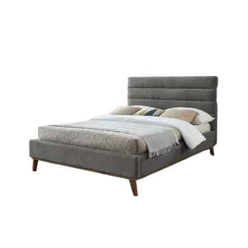 Buy Mayfair Fabric King Size Bed Light Grey, Colour: Light Grey, Size: 5ft/King , Width: 168 from Furnituretta