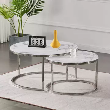 Buy Avalon Marble Coffee Table Set from Furnituretta
