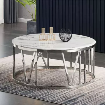 Buy Bonita Marble Round Coffee Table from Furnituretta
