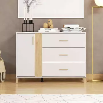 Buy Glossop Cashmere And Artisan Oak Effect Chest Of Drawers from Furnituretta