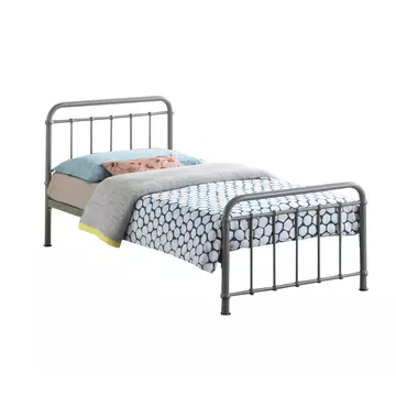 Buy Miami Pebble Metal Single Bed Frame, Colour: Pebble, Size: 3ft/Single, Width: 94 from Furnituretta