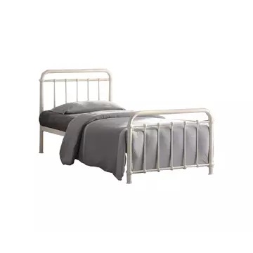 Buy Miami Ivory Metal Single Bed Frame, Colour: Ivory, Size: 3ft/Single, Width: 94 from Furnituretta