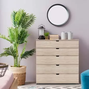 Buy Kinross Oak Effect Wide 6 Drawer Chest, Colour: Oak from Furnituretta