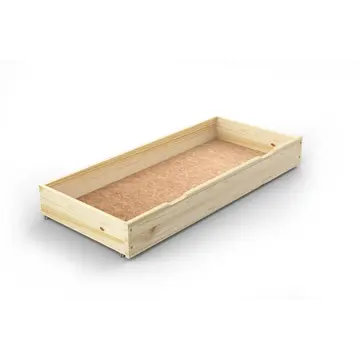 Buy Underbed Storage Drawer &ndash; Solid Wood with Pull/Push Grooves, Multiple Sizes & Finishes, Colour: Pine, Item Width: 98 - 1/2 size from Furnituretta