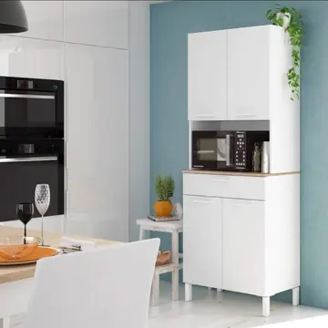 Buy Dunoon 4 Door Utility Kitchen Cupboard White and Oak from Furnituretta