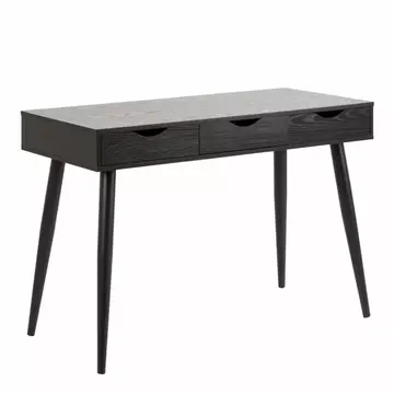 Buy Neptun 3 Drawer Office Desk in Black from Furnituretta