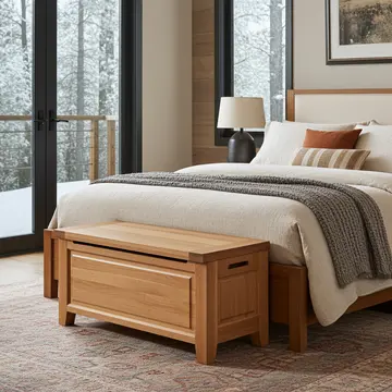 Buy Acorn Solid Oak Blanket Box from Furnituretta