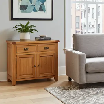 Buy Acorn Solid Oak Sideboard Small 2 Doors & 2 Drawers from Furnituretta