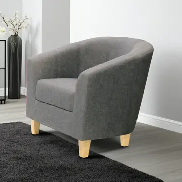 Buy Claridon 1 Seater Sofa Linen Fabric Dark Grey from Furnituretta