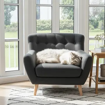 Buy Rihanna Fabric 1 Seater Sofa Grey from Furnituretta