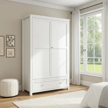 Buy Ives White 2 Door Wardrobe (2 Packs) from Furnituretta