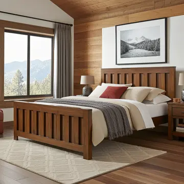 Buy Maxfield King Size Bed Rustic Oak, Size: King Size from Furnituretta