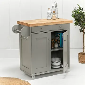 Buy Portland Kitchen Island Grey from Furnituretta