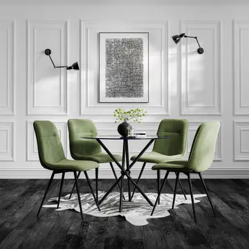Buy Maxi Moss and Black Dining Chair from Furnituretta